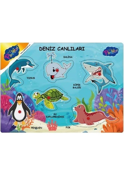 Ahşap Tutmalı Deniz Canlıları