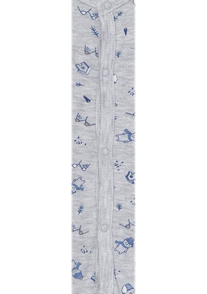 Erkek Bebek Gri Desenli Tulum Takımı Romper Set AC22148REP fırsatları