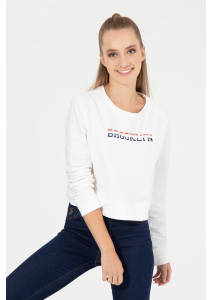 Kadın Ekru Sweatshirt 50261238-VR019