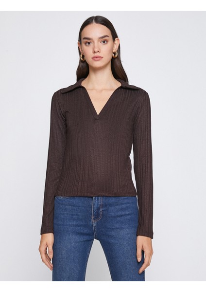 Polo Yaka Tişört Uzun Kollu modelleri