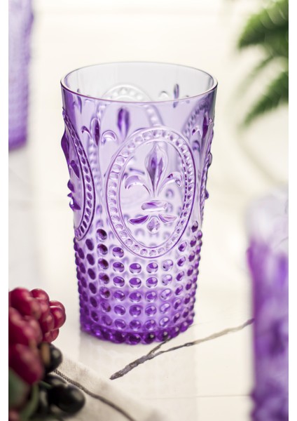 Akrilik Mor 6 LI Uzun Bardak & Su Meşrubat Bardağı 750 ml ( Cam Değildir ) fiyatları