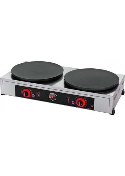 Intch - Silverinox Çiftli Krep Makinesi - Elektrikli 2178