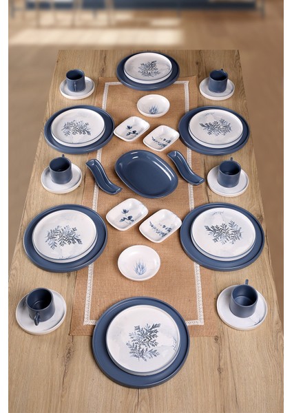 Blue Magic Yaprak 6 Kişilik 34 Parça Kahvaltı Takımı modelleri