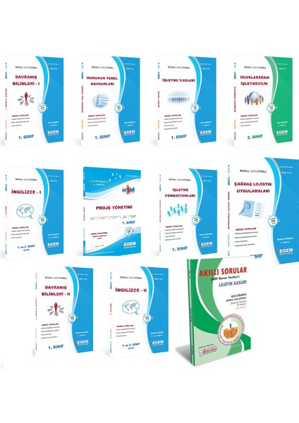 Açık Öğretim (AÖF) Lojistik 1. Sınıf Güz ve Bahar 1 ve 2 Dönem Konu Anlatımlı Sorular Set