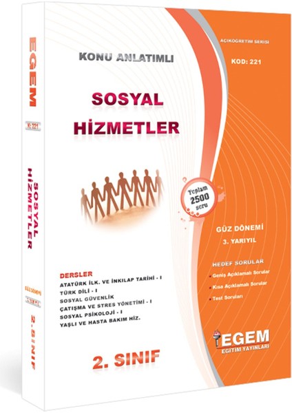 Açık Öğretim (AÖF) Sosyal Hizmetler Güz ve Bahar 1,2,3,4 Dön. Konu Anlatımlı Soru Set