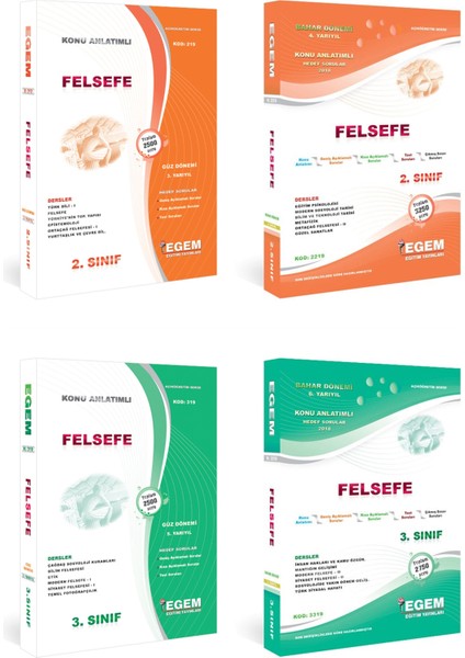 Açık Öğretim (AÖF) Felsefe 2 ve 3. Sınıf Güz ve Bahar 3,4,5,6 ,dönem Konu Anlatımlı Soru