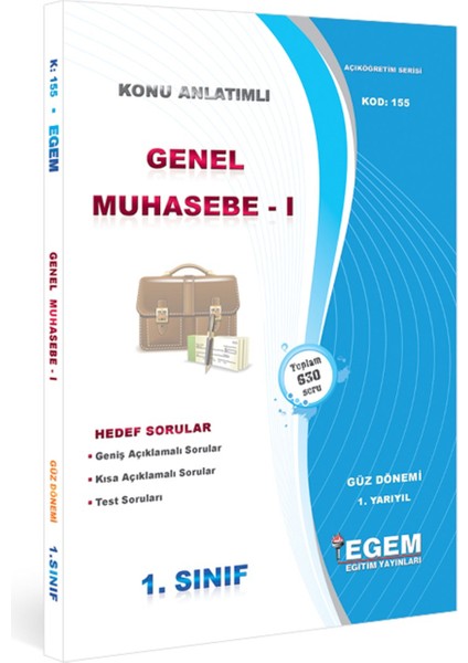 Açık Öğretim (AÖF) Muhasebe ve vergi Uygulamaları 1. Sınıf Güz 1 Dönem Konu Anlatımlı Sorular