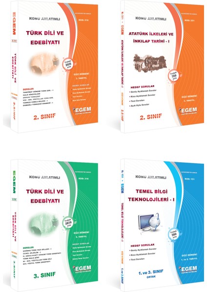 Açık Öğretim (AÖF) Türk Dili ve Edebiyatı 2 ve 3. Sınıf Güz Dönemi Konu ve Soru Ful Set