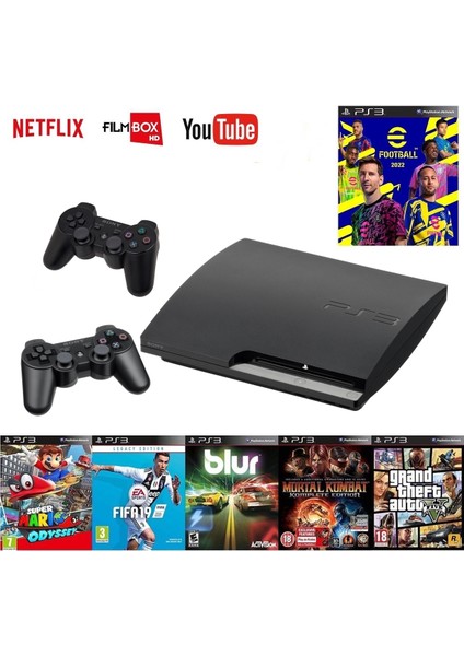 320GB Ps3 + 2 Adet Sıfır Gamepad + 20 Adet  Güncel Savaş Oyunları, Pes 22 Türkçe Spiker