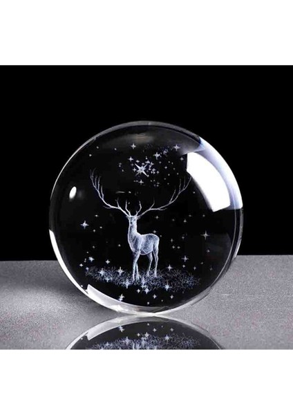 3D Karlar Ülkesi Geyik Tasarımlı Metal Ayaklı Cam Küre Dekoratif ve Melek Kolye fiyatları