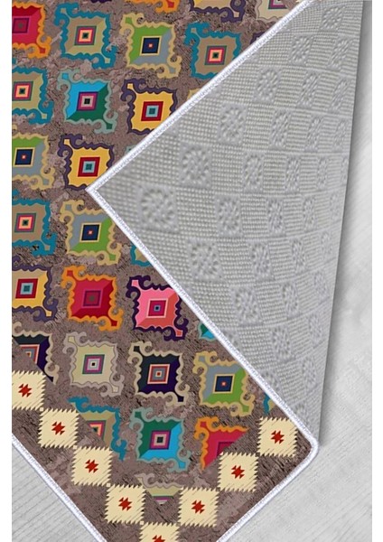 Dijital Baskı Yıkanabilir Kaymaz Taban Salon Halısı RVG0353 modelleri