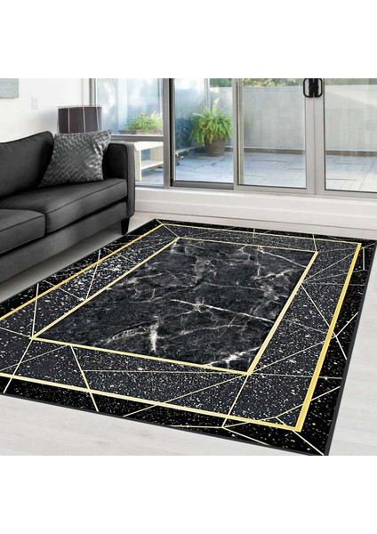 Dijital Baskı Yıkanabilir Kaymaz Taban Salon Halısı RVG0359