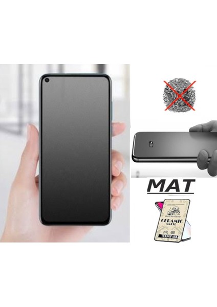 Samsung A23 Ekran Koruyucu Mat Seramik Esnek Tam Kaplayan Cam Nano Ekran