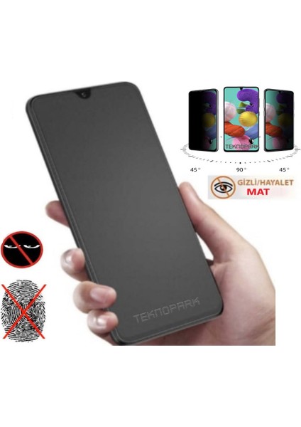 Realme C11 2021 Mat Hayalet Privacy Tam Kaplayan Cam Seramik Nano Ekran Koruyucu