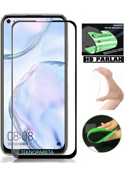 Oppo Reno 6 Lite Ekran Koruyucu Seramik Nano Cam Esnek Tam Kaplayan Ekran