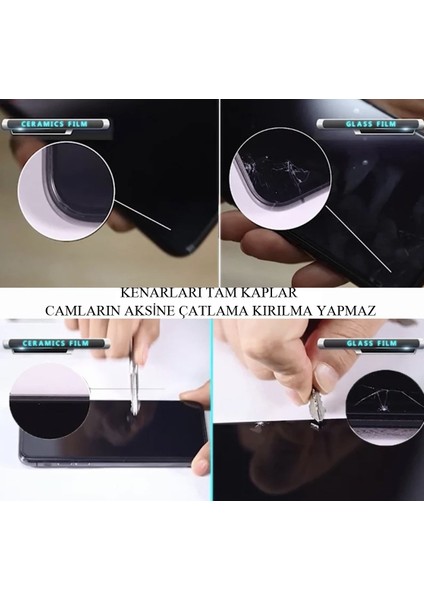 Oppo A94 Ekran Koruyucu Seramik Nano Cam Esnek Tam Kaplayan  Ekran