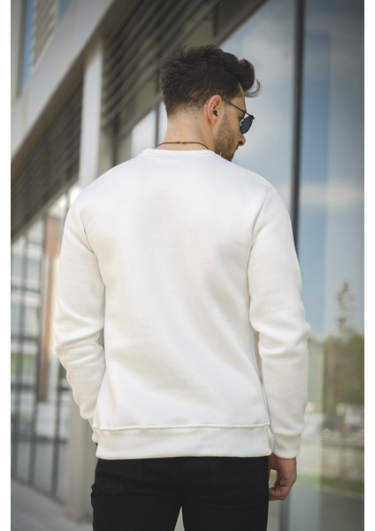 Gomez Fitted Üç Iplik Şardonlu Pamuklu Bisiklet Yaka Sweatshirt indirimleri