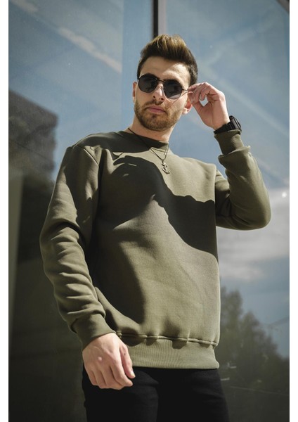 Gomez Fitted Üç Iplik Şardonlu Pamuklu Bisiklet Yaka Sweatshirt modelleri
