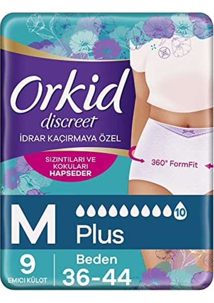 Discreet Emici Külot Orta Boy 9 Adet Idrar Kaçırmaya Özel