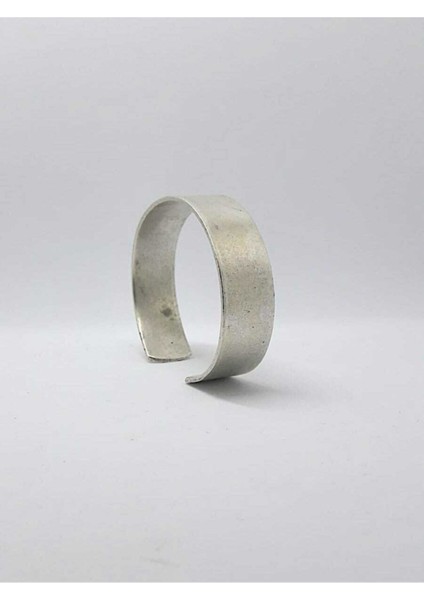 Unisex Gümüş Kaplama Kelepçe Bileklik