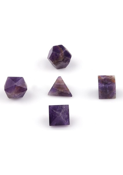 Ametist Doğal Taş Platonik Set fiyatları