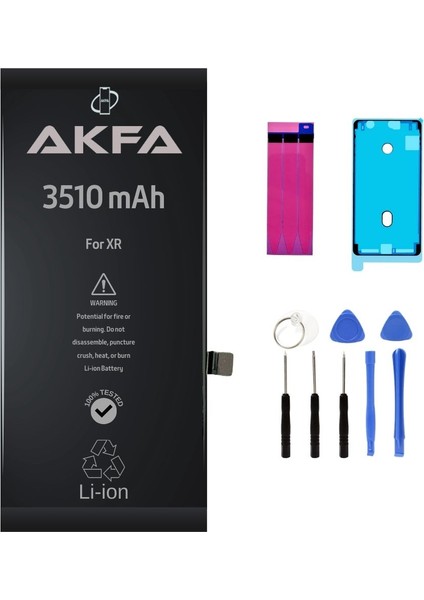 Apple iPhone Xr Telefon Batarya- 3510 Mah + Batarya Pil Tamir Seti