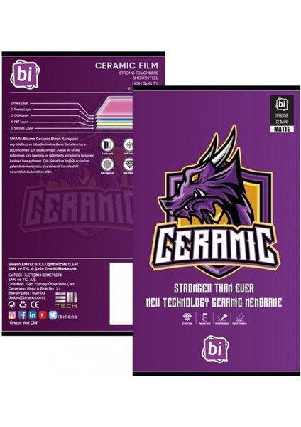 Ceramıc Matte IPHONE 14 Pro Ekran Koruyucu