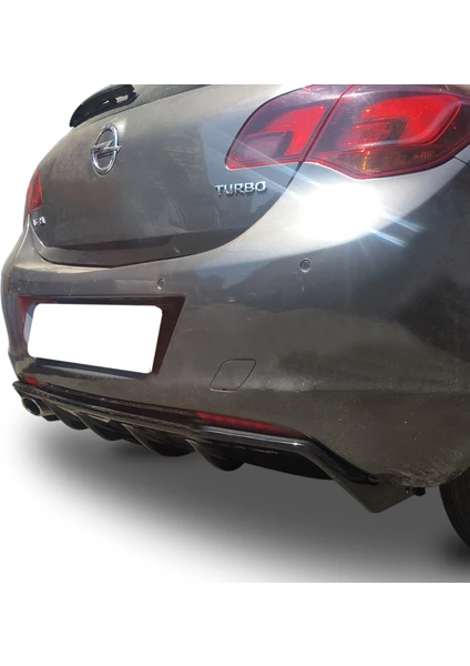 Paşa Tuning Opel Astra J Hb (2010-2012) Makyajsız Arka Tampon Eki - Difüzör (Plastik)