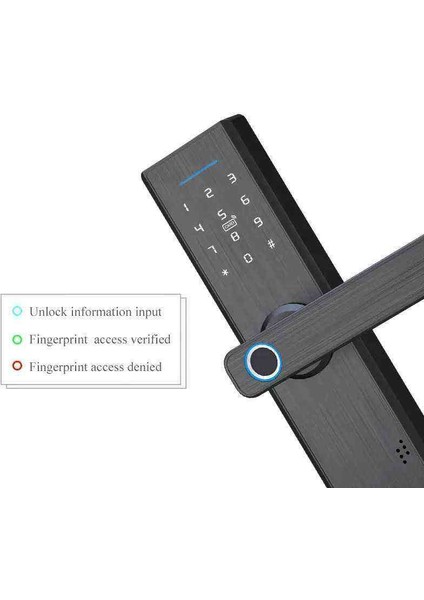 Akıllı Parmak Izi ve Şifreli Tuya Kapı Kilidi - BG0280 Barfas