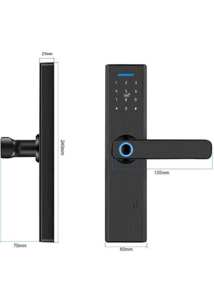 Akıllı Parmak Izi ve Şifreli Tuya Kapı Kilidi - BG0280 Barfas fiyatları