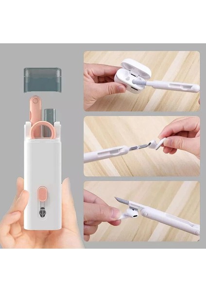 7 In 1 Fonksiyonel Bilgisayar Laptop Klavye Telefon Kulaklık Airpod Temizleyici