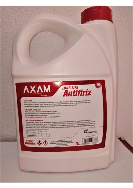 Kırmızı Antifiriz -56 Derece 3 Lt. (Otokoç)