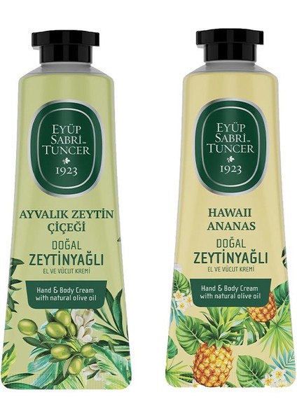 El ve Vücut Kremi Ayvalık Zeytin Çiçeği ve Havaii Ananas 50 ml