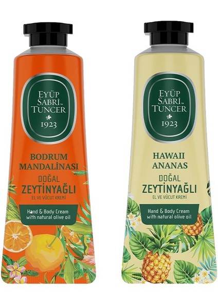 El ve Vücut Kremi Bodrum Mandalinası ve Havaii Ananas 50 ml