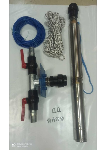4sd6/8 1 Hp Alarko Trifaze 15 mt Yassı Kablolu 30 mt Halatlı Çift Vanalı Akıtma Başlıklı Takım Dalgıç Pompa fiyatları