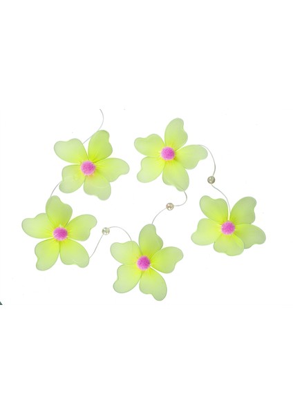 Sarkıt - Süsleme Malzemesi - Çiçek Desenli - 90CM - Yeşil