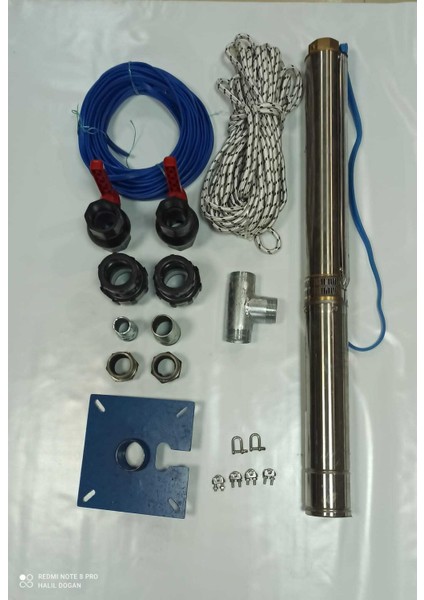 4sd6/8 1 Hp Alarko Trifaze 25 mt Yassı Kablolu 50 mt Halatlı Çift Vanalı Akıtma Başlıklı Takım Dalgıç Pompa modelleri