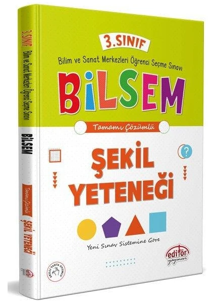 Editör Yayınları 3. Sınıf Bilsem Tamamı Çözümlü Şekil Yeteneği