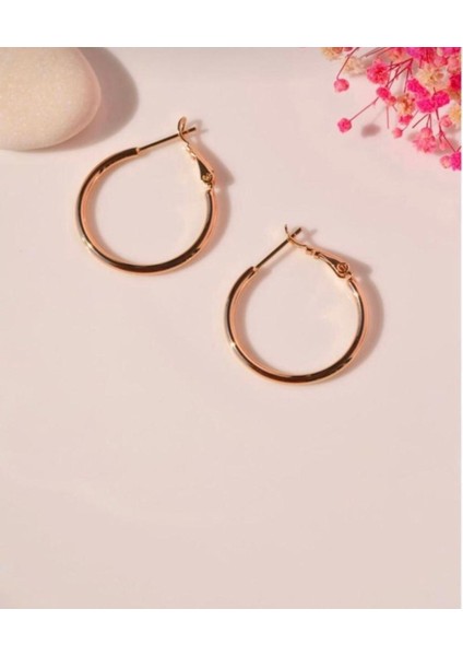 Kadın 316L Çelik Gold Halka Küpe fiyatları