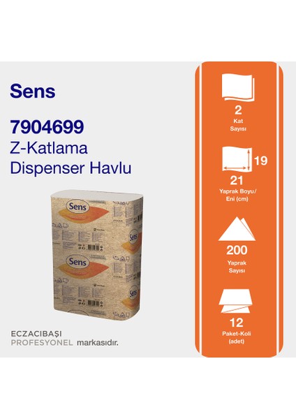 Havlu Z Katlama 200 Lü x 12 Paket