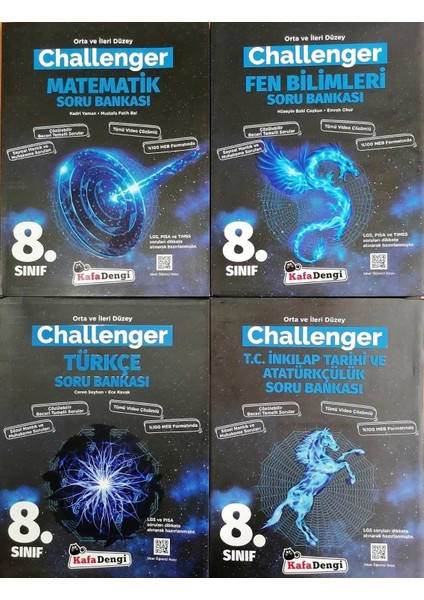 8.Sınıf LGS Challenger 4'lü Soru Bankası Seti