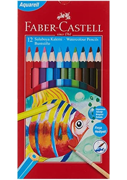 5171110622 Karton Kutu Aquarel Boya Kalemi, 12 Renk