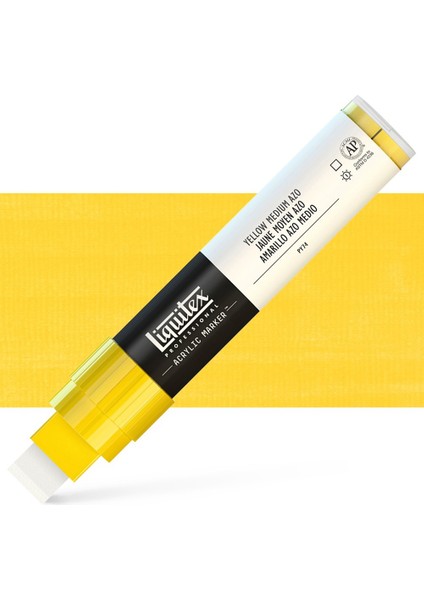 : Professional Akrilik Markör : Kesik Uç (15 Mm) : Yellow Medium Azo 412