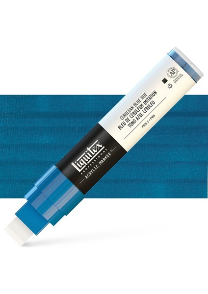 : Professional Akrilik Markör : Kesik Uç (15 Mm) : Cerulean Blue Hue 470
