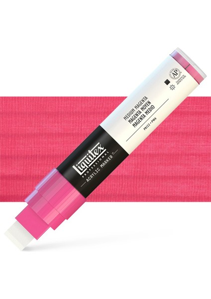 : Professional Akrilik Markör : Kesik Uç (15 Mm) : Medium Magenta 500