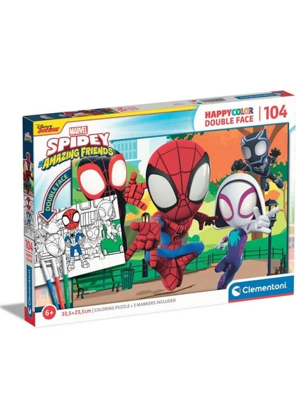 - 60 Parça Double Face Coloring Puzzle - Spidy And His Amazing Friends 25727