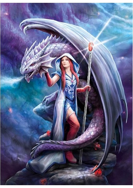 - 1000 Parça Anne Stokes Yetişkin Puzzle - Dragon Mage 39525 modelleri