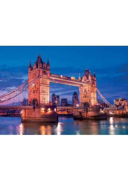 - 1000 Parça High Quality Collection Yetişkin Puzzle - Tower Bridge At Night 39674 modelleri
