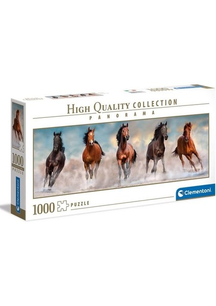 - 1000 Parça High Quality Collection Panorama Yetişkin Puzzle - Horses 39607