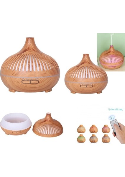 Aroma Difüzörü Buhar Ultrasonik 7 Renk Led Işıklı Aromatik Oda Kokusu Hava Nemlendirici 550 Ml fiyatları